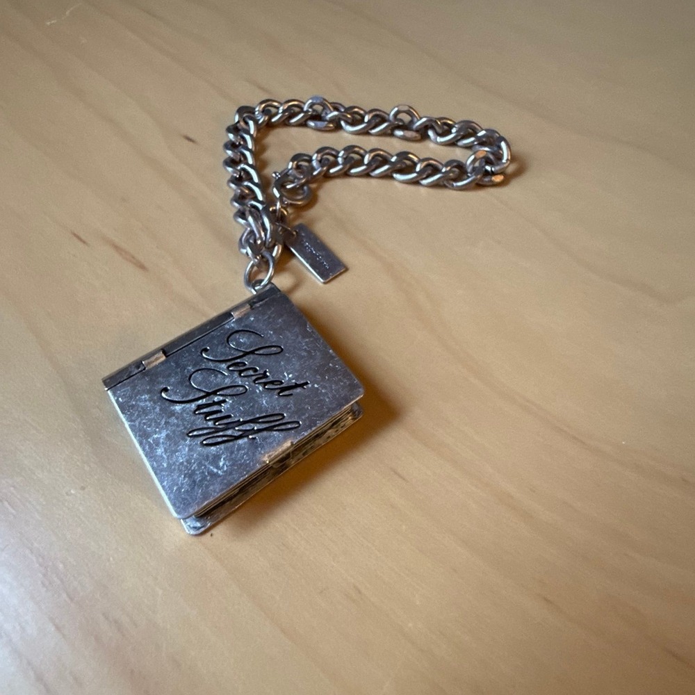 Silver Secret Stuff Book Charm Bracelet • Y2K Vintage Whimsical